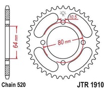 JT JTR1910.32 Zadní kolečko (rozeta), 32 zubů, 520