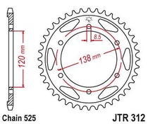 JT JTR312.40 Zadní kolečko (rozeta), 40 zubů, 525 HONDA VFR 750 88-92, VFR 400 90-93