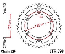 JT JTR698.40 Zadní kolečko (rozeta), 40 zubů, 520 CAGIVA TAMANACO 125 88-91