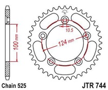 JT JTR744.39 Zadní kolečko (rozeta), 39 zubů, 525 DUCATI 749 03-06