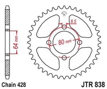 JT JTR838.38 Zadní kolečko (rozeta), 38 zubů, 428
