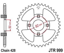 JT JTR999.42 Zadní kolečko (rozeta), 42 zubů, 428