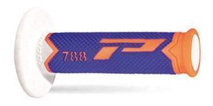 PROGRIP gripy PG788 OFF ROAD (22+25mm, délka 115mm) barva oranžová fluo/modrá/bílá (trojdílné) (788-284)