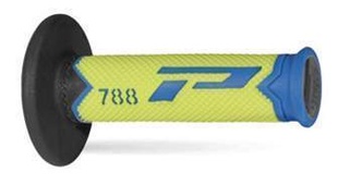 PROGRIP gripy PG788 OFF ROAD (22+25mm, délka 115mm) barva světlá modrá/žlutá fluo/černá (trojdílné) (788-279)