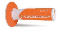 PROGRIP gripy PG801 OFF ROAD (22+25mm, délka 115mm) barva bílá/oranžová fluo (dvoudílné) (PG801WH/ORF) (801-242)