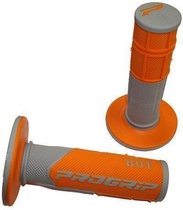 PROGRIP gripy PG801 OFF ROAD (22+25mm, délka 115mm) barva šedá/oranžová (dvoudílné) (801-287) (PG801GY/OR)