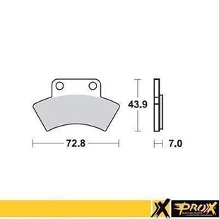 PROX brzdové destičky KH232 POLARIS SCRAMBLER / SPORTSMAN 400 94-97 zadní