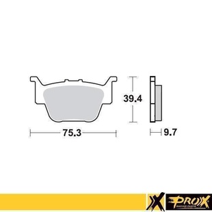 PROX brzdové destičky KH373 HONDA TRX 450R 04-14 zadní