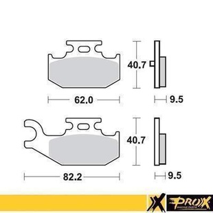 PROX brzdové destičky KH428 YAMAHA YFM 700 RAPTOR 06-11 zadní