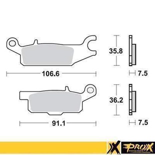 PROX brzdové destičky KH443 YAMAHA YFM 550 GRIZZLY 11-14, YFM 700 GRIZZLY 07-18 přední levý