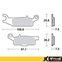 PROX brzdové destičky KH444 YAMAHA YFM 550 GRIZZLY 11-14, YFM 700 GRIZZLY 07-18 přední pravý