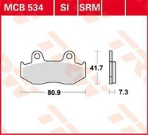 TRW MCB534SI offroad sintrované brzdové destičky na motorku