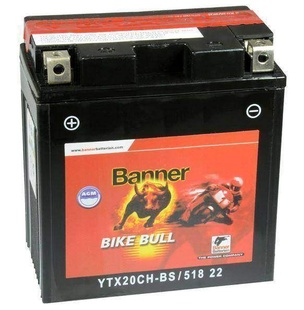 Motobaterie Banner Bike Bull 12V, YTX20CH-BS, 18Ah, 220A, AGM 150x87x161 pro HONDA XL 1000 VARADERO TRAVEL ABS rok výroby 2011
