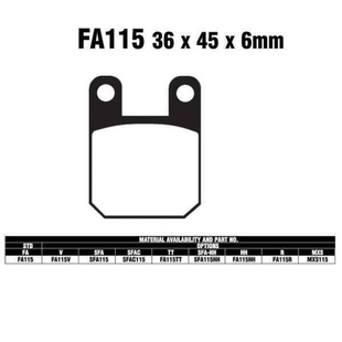 EBC FA115 HH sintrované brzdové destičky pro motorku