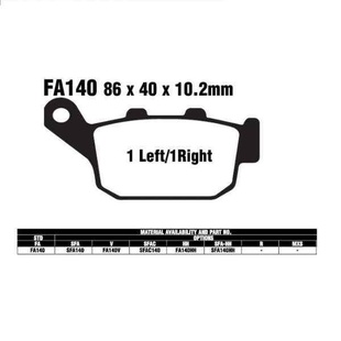 EBC FA140 HH sintrované brzdové destičky pro motorku