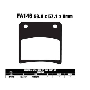 EBC FA146 HH sintrované brzdové destičky pro motorku