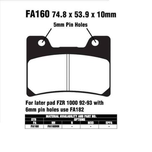 EBC FA160 HH sintrované brzdové destičky pro motorku
