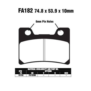 EBC FA182 HH sintrované brzdové destičky pro motorku