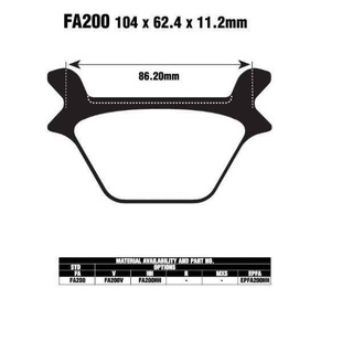 EBC FA200 V organické V brzdové destičky pro motorku