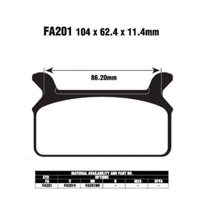 EBC FA201 V organické V brzdové destičky pro motorku