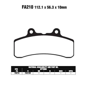 EBC FA210 V organické V brzdové destičky pro motorku