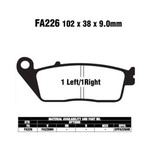 EBC FA226 HH sintrované brzdové destičky pro motorku