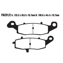 EBC FA231 2 V organické brzdové destičky pro motorku