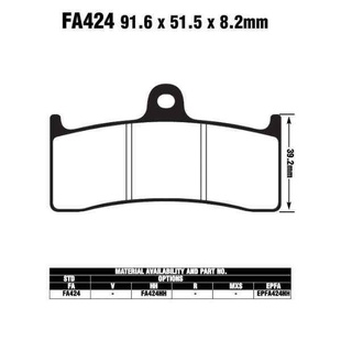 EBC FA424 HH sintrované brzdové destičky pro motorku