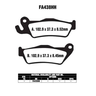 EBC FA438 HH sintrované brzdové destičky pro motorku