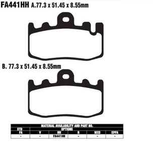 EBC FA441 HH sintrované brzdové destičky pro motorku