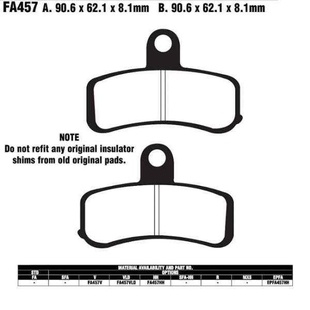EBC FA457 HH sintrované brzdové destičky pro motorku