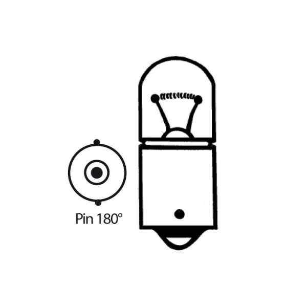 Žárovka 12V2W, Ba9s, Pin 180° Ø=9x23mm