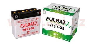 Motobaterie Fulbat 12V, 12N5.5-3B, 5,5Ah, 44A, konvenční 135x60x130, (včetně balení elektrolytu) pro YAMAHA ATV YFM 400 F BIG BEAR rok výroby 2001