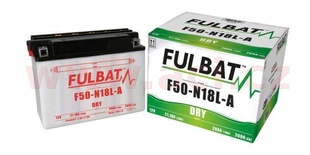Motobaterie Fulbat 12V, F50-N18L-A, 20Ah, 260A, konvenční 205x90x162, (včetně balení elektrolytu) pro YAMAHA XJR 1300 rok výroby 2009