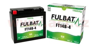 Motobaterie Fulbat 12V, FT14B-4 SLA, 12Ah, 210A, konvenční 184x124x170, (včetně balení elektrolytu) pro YAMAHA XVZ 1300 TOUR CLASSIC rok výroby 2000