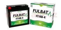 Motobaterie Fulbat 12V, FT14B-4 SLA, 12Ah, 210A, konvenční 184x124x170, (včetně balení elektrolytu) pro YAMAHA XJR 1300 rok výroby 2011