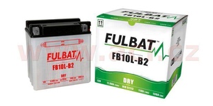 Motobaterie Fulbat 12V, FB10L-B2, 11Ah, 130A, konvenční 135x90x145, (včetně balení elektrolytu) pro BUELL X1 1200 LIGHTNING rok výroby 1999