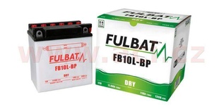 Motobaterie Fulbat 12V, FB10L-BP, 11Ah, 130A, konvenční 135x90x145, (včetně balení elektrolytu) pro YAMAHA XVZ 1300 TF VENTURE STAR rok výroby 2011