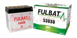 Motobaterie Fulbat 12V, 53030, 30Ah, 300A, pravá konvenční 186x130x171 včetně elektrolitu pro YAMAHA ATV YFM 400 KODIAK 2WD AM/AN rok výroby 2001