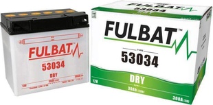 motobaterie Fulbat, 53034, 30Ah, 300A, levá, konvenční 186x130x171, (vč. balení elektrolytu) pro YAMAHA XVS 1300 CUSTOM rok výroby 2014