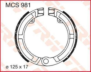 TRW MCS981 brzdové pakny čelisti na motorku