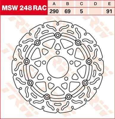 TRW MSW248RAC brzdový kotouč, přední